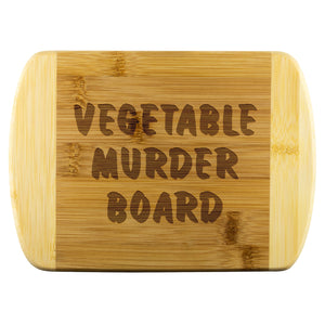 Vegetable Murder Board Bamboo Cutting Board